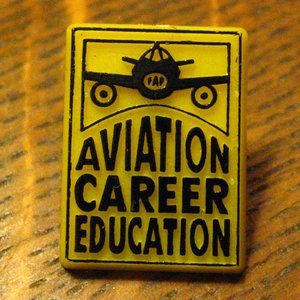 ✈️ Aviation Career Education Vintage Lapel Pin